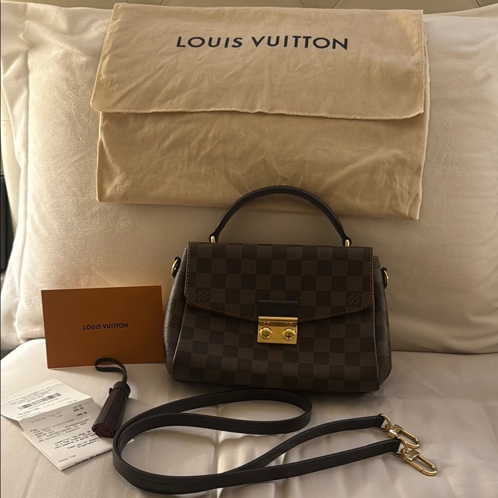 Louis Vuitton Damier Ebene Croisette crossbody satchel